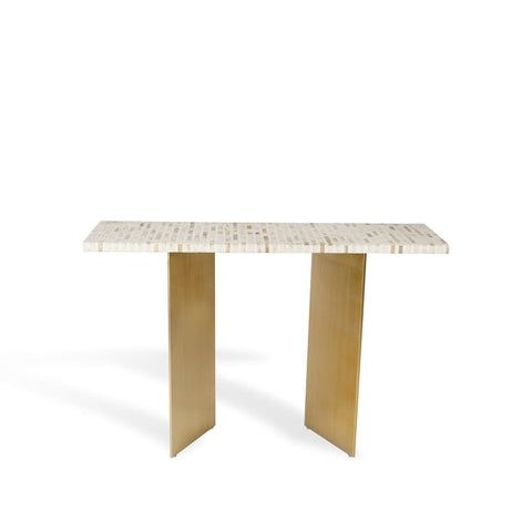 House Of Anantaa Furniture Beige/White Como Console