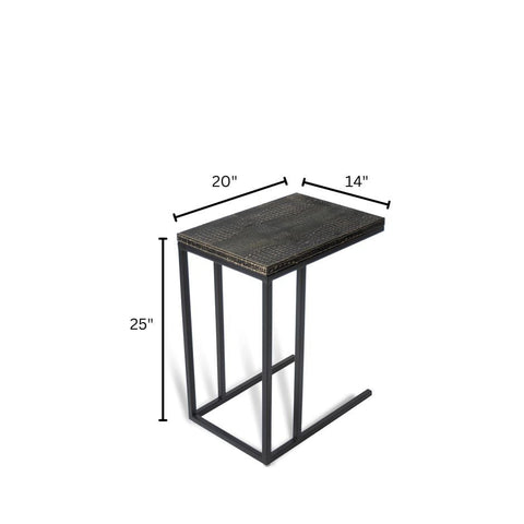 House Of Anantaa Furniture black/gold Insert Table (Black/Gold)