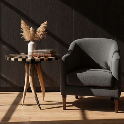 House Of Anantaa Furniture Black Horn Table