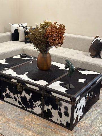 House Of Anantaa Furniture Black/White Gstaad Trunk Table