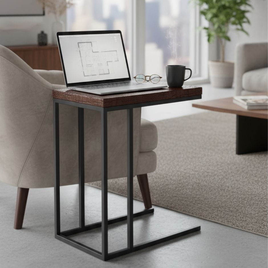 House Of Anantaa Furniture Brown Insert Table (Brown)