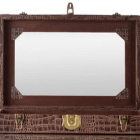 House Of Anantaa Furniture Brown Milano Trunk Bar - Handcrafted Italian Luxury Bar Cabinet