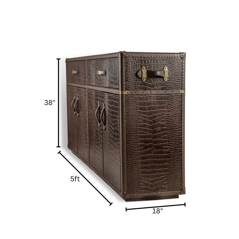 House Of Anantaa Furniture Brown Milano Trunk Cabinet
