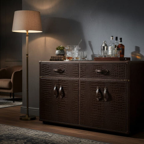 House Of Anantaa Furniture Brown Milano Trunk Cabinet