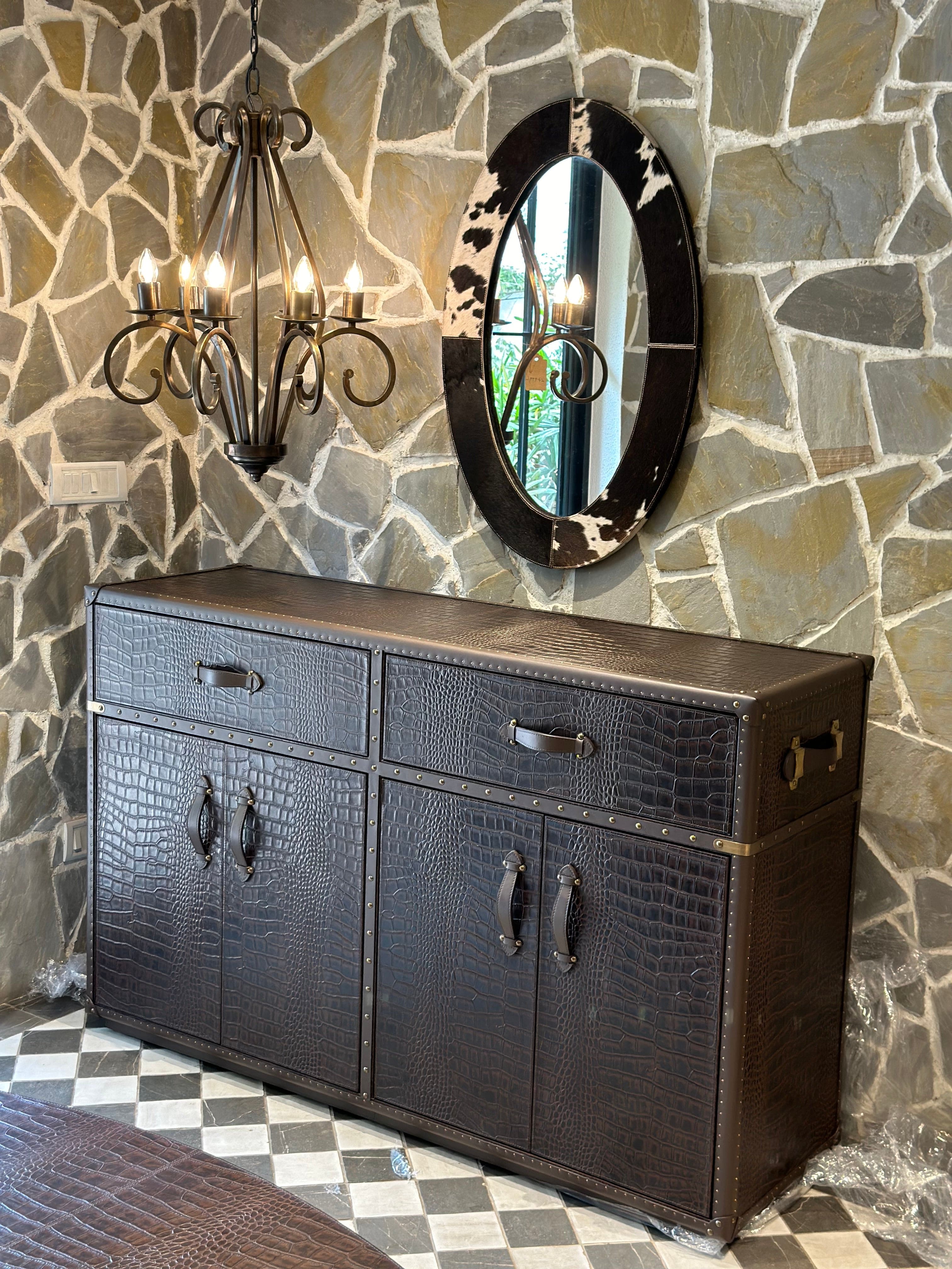 House Of Anantaa Furniture Brown Milano Trunk Cabinet