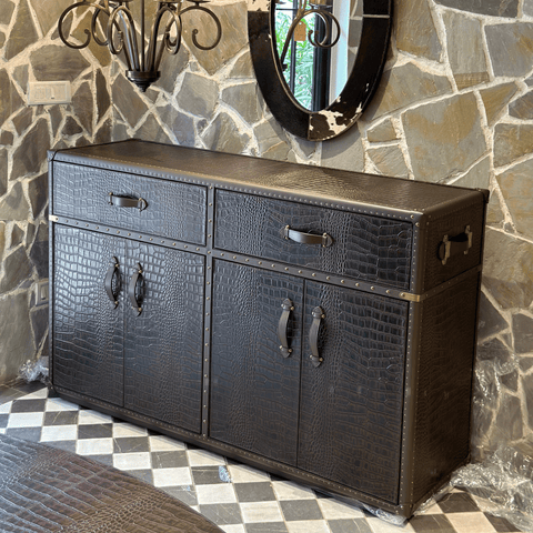 House Of Anantaa Furniture Brown Milano Trunk Cabinet
