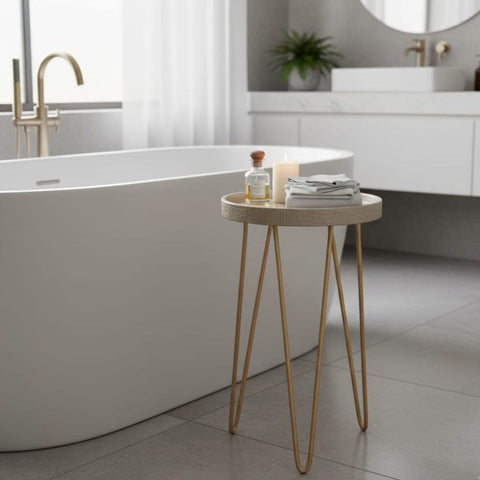 House Of Anantaa Furniture Grey Byzantine Table- Small