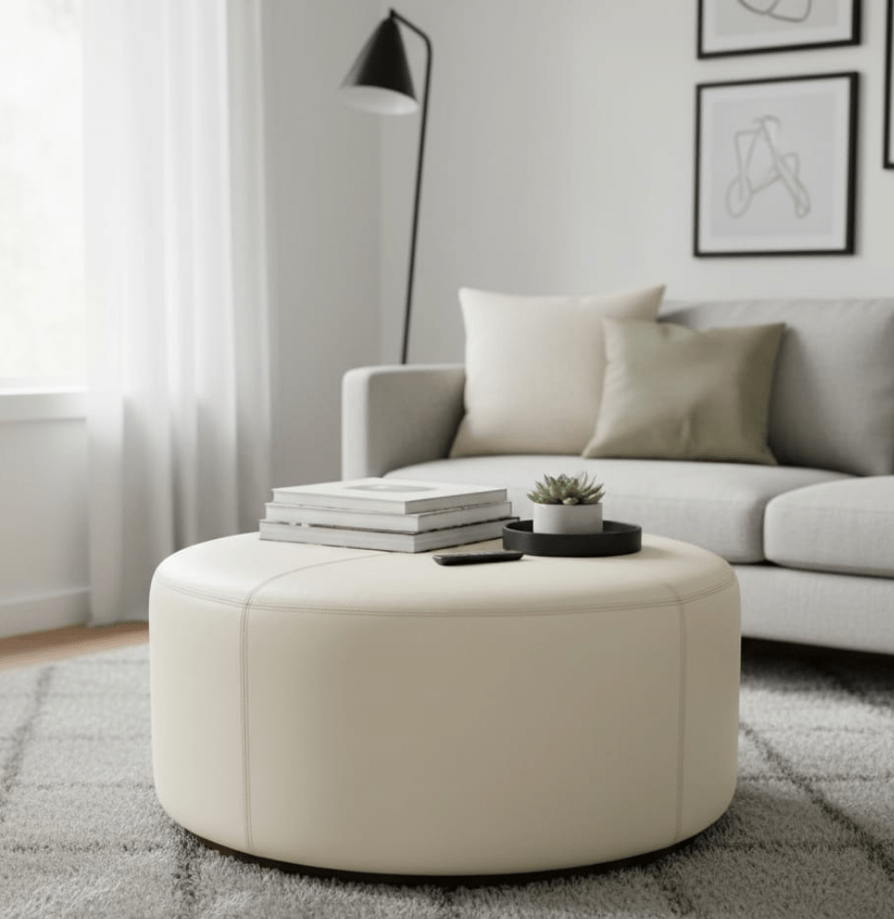 House Of Anantaa Furniture Grey Florence Ottoman