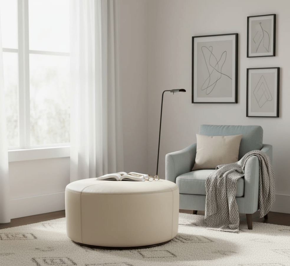 House Of Anantaa Furniture Grey Florence Ottoman