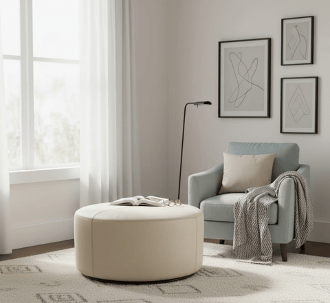 House Of Anantaa Furniture Grey Florence Ottoman