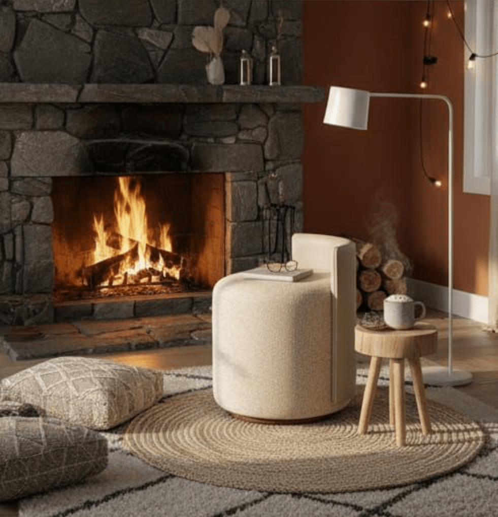 House Of Anantaa Furniture Grey Florence Puffy Chair