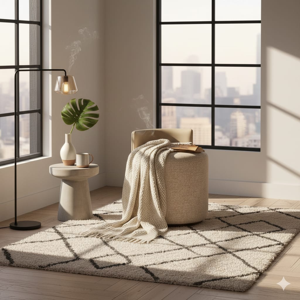 House Of Anantaa Furniture Grey Florence Puffy Chair