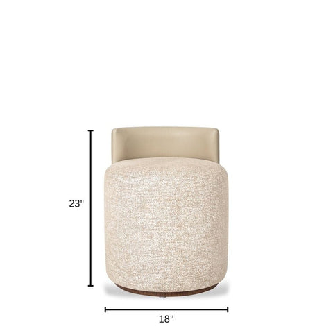 House Of Anantaa Furniture Grey Florence Puffy Chair