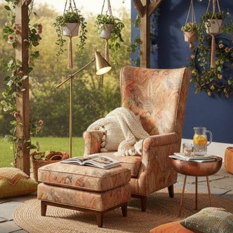 House Of Anantaa Furniture orange Samui Sofa Chair