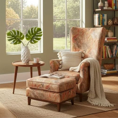 House Of Anantaa Furniture orange Samui Sofa Chair