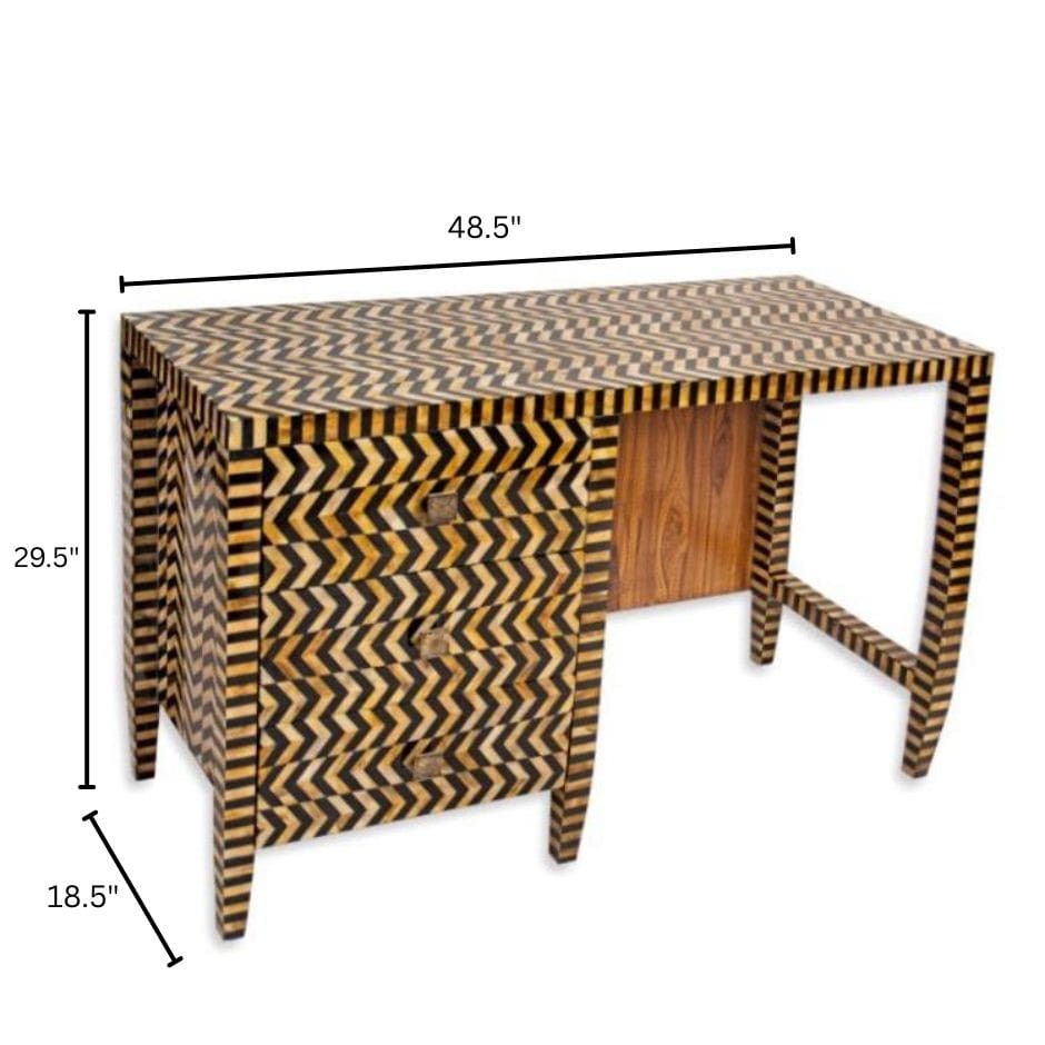 House Of Anantaa Furniture yellow/Black Sphinx Accent table - Artisanal Horn and Polished Resin Table