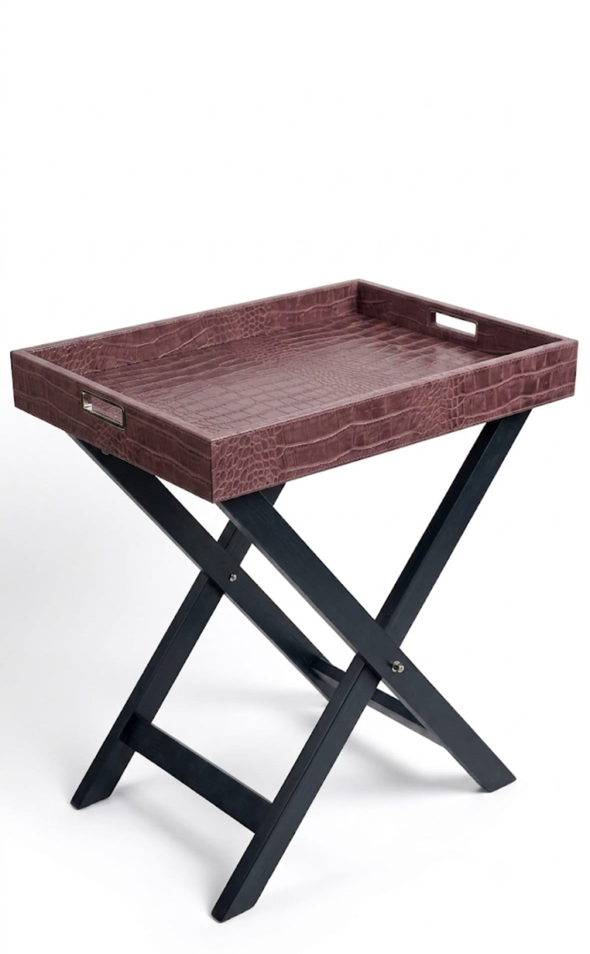 house-of-anantaa Luxembourg Butler Tray Table (Pink Croc)