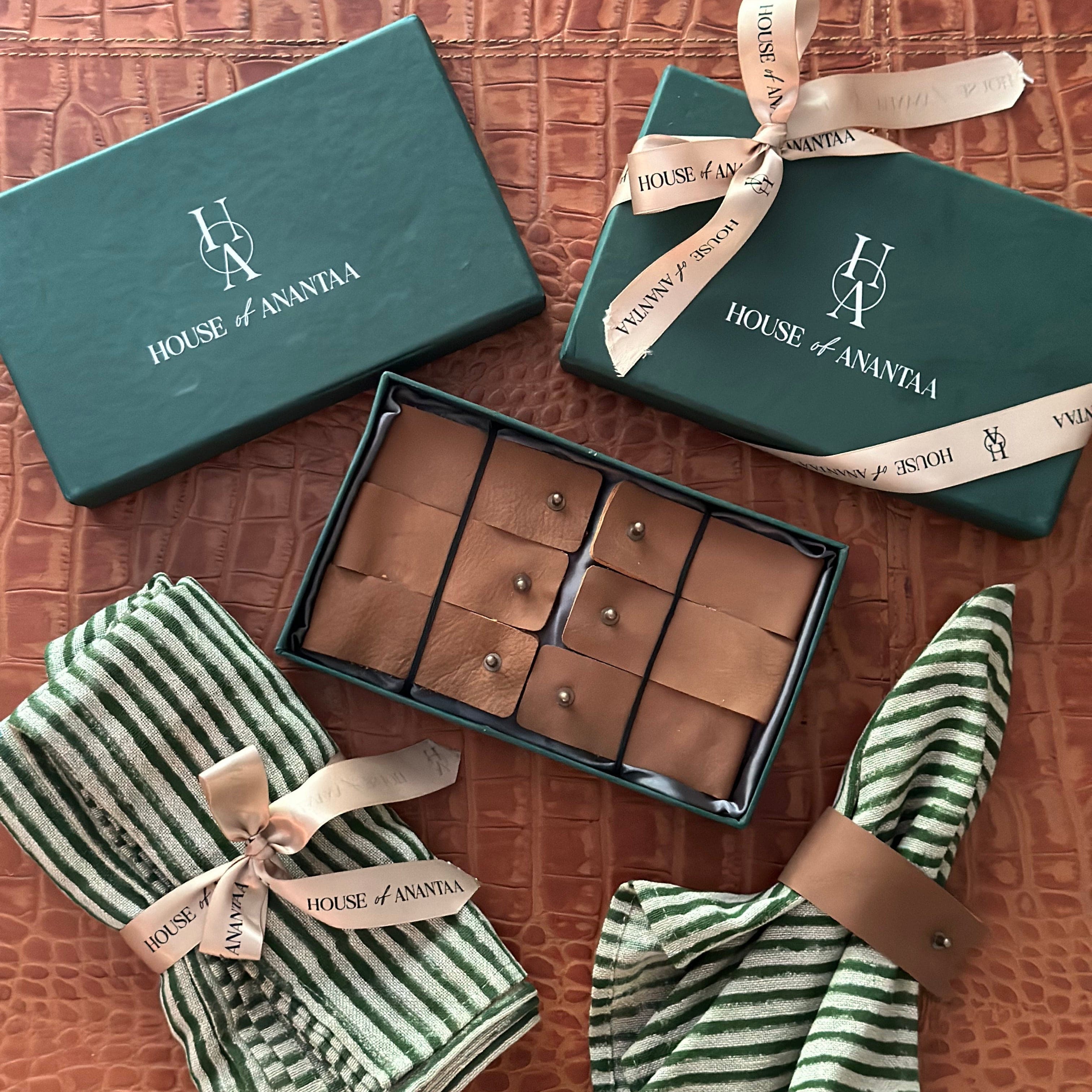 House Of Anantaa Napkin Ring Italian Cappuccino Napkin Rings