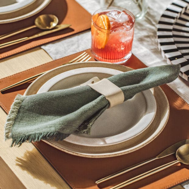 House Of Anantaa Napkin Ring Italian Latte Napkin Rings