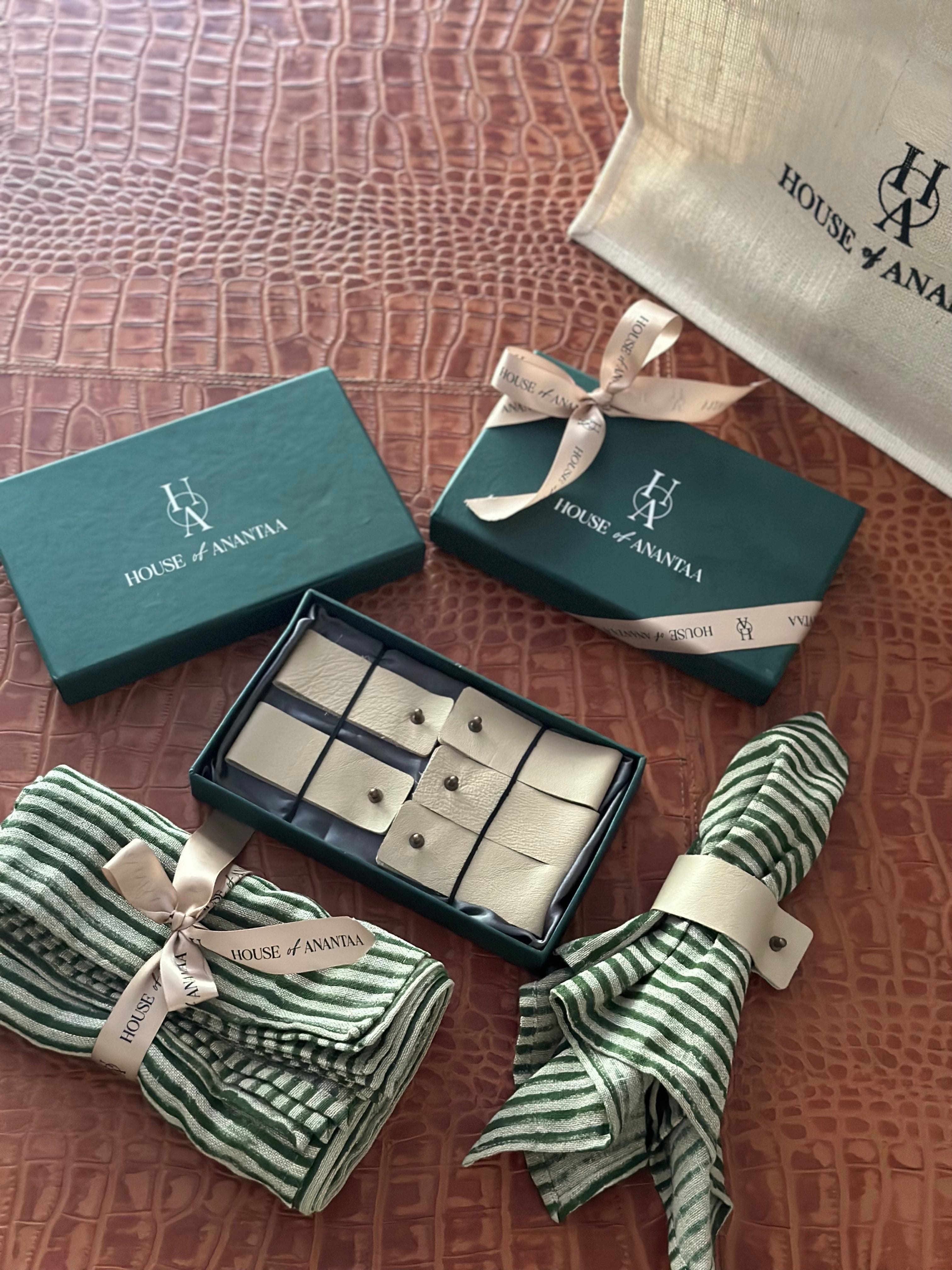 House Of Anantaa Napkin Ring Italian Latte Napkin Rings