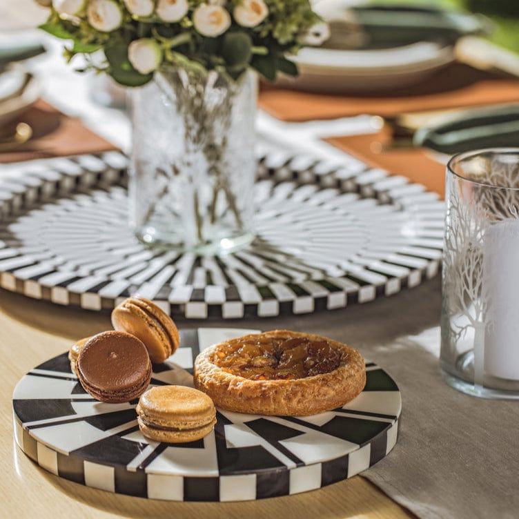 House Of Anantaa Platter & Bowl Black/White Kenya Platter