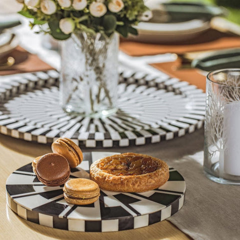 House Of Anantaa Platter & Bowl Black/White Kenya Platter