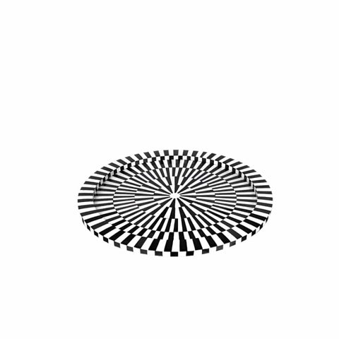 House Of Anantaa Platter & Bowl Black/White Safari Platter