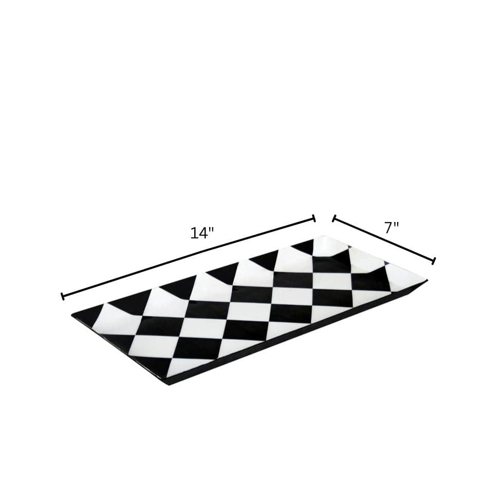 House Of Anantaa Platter & Bowl Black/White Zambia Platter