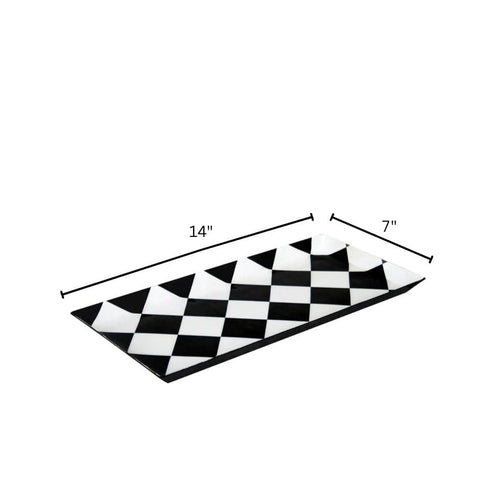 House Of Anantaa Platter & Bowl Black/White Zambia Platter