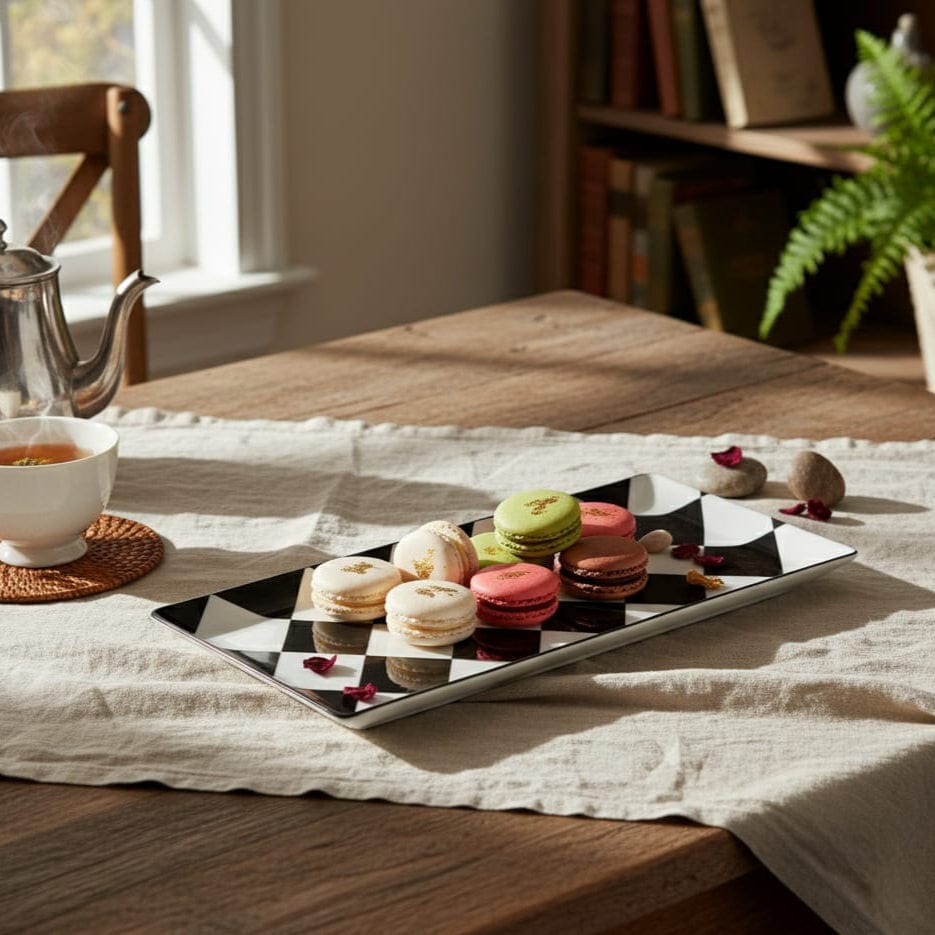 House Of Anantaa Platter & Bowl Black/White Zambia Platter