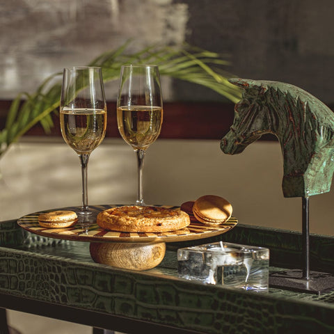 House Of Anantaa Platter & Bowl Yellow/Black Moana Canape Platter