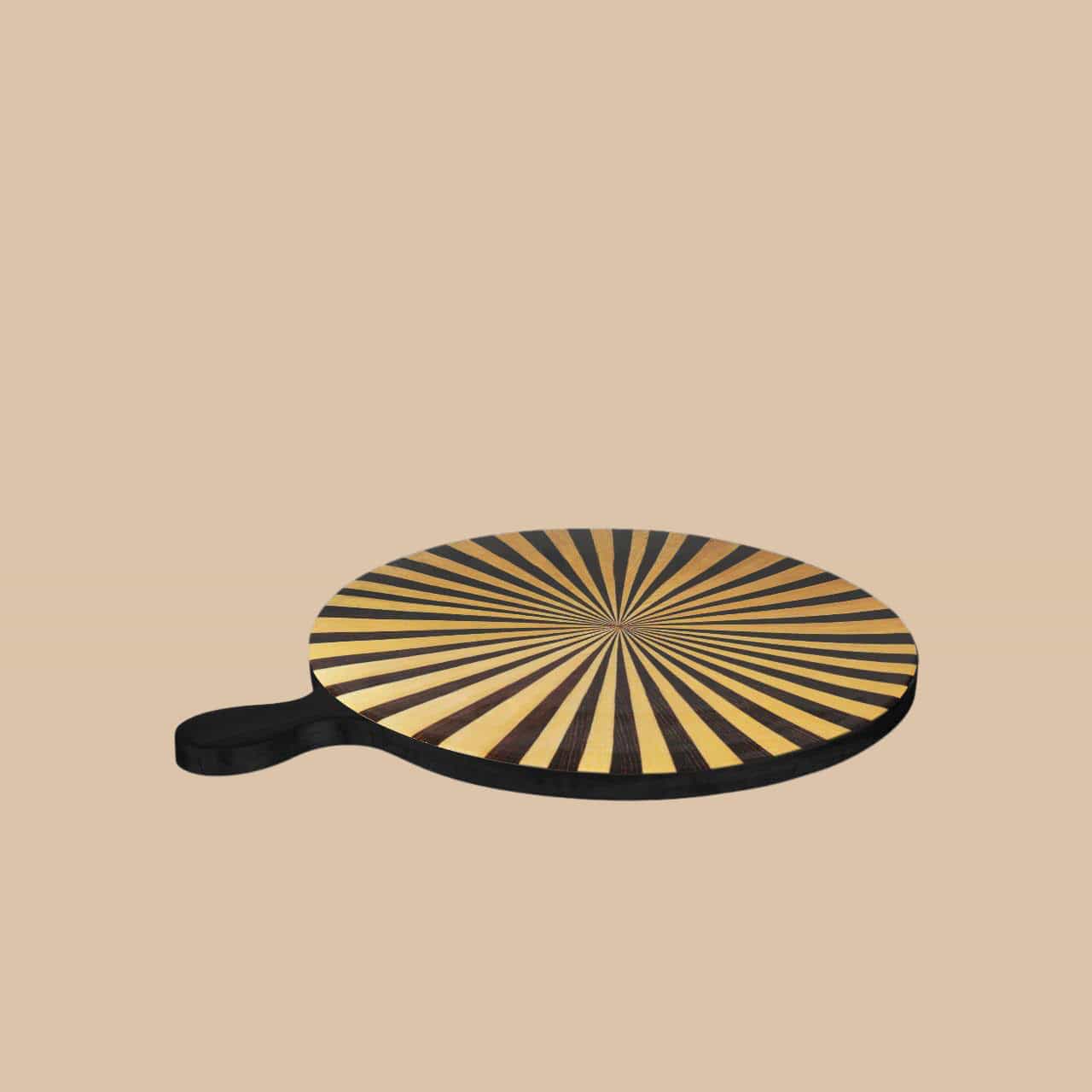 House Of Anantaa Platter & Bowl Yellow/Black Moana Pizza Platter