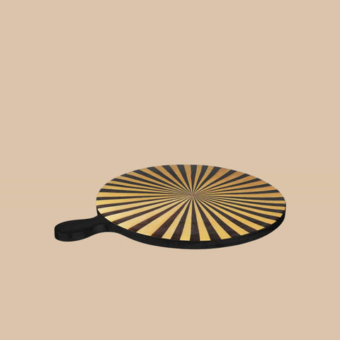 House Of Anantaa Platter & Bowl Yellow/Black Moana Pizza Platter