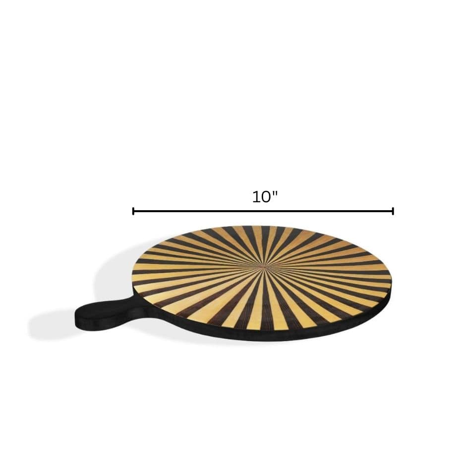 House Of Anantaa Platter & Bowl Yellow/Black Moana Pizza Platter