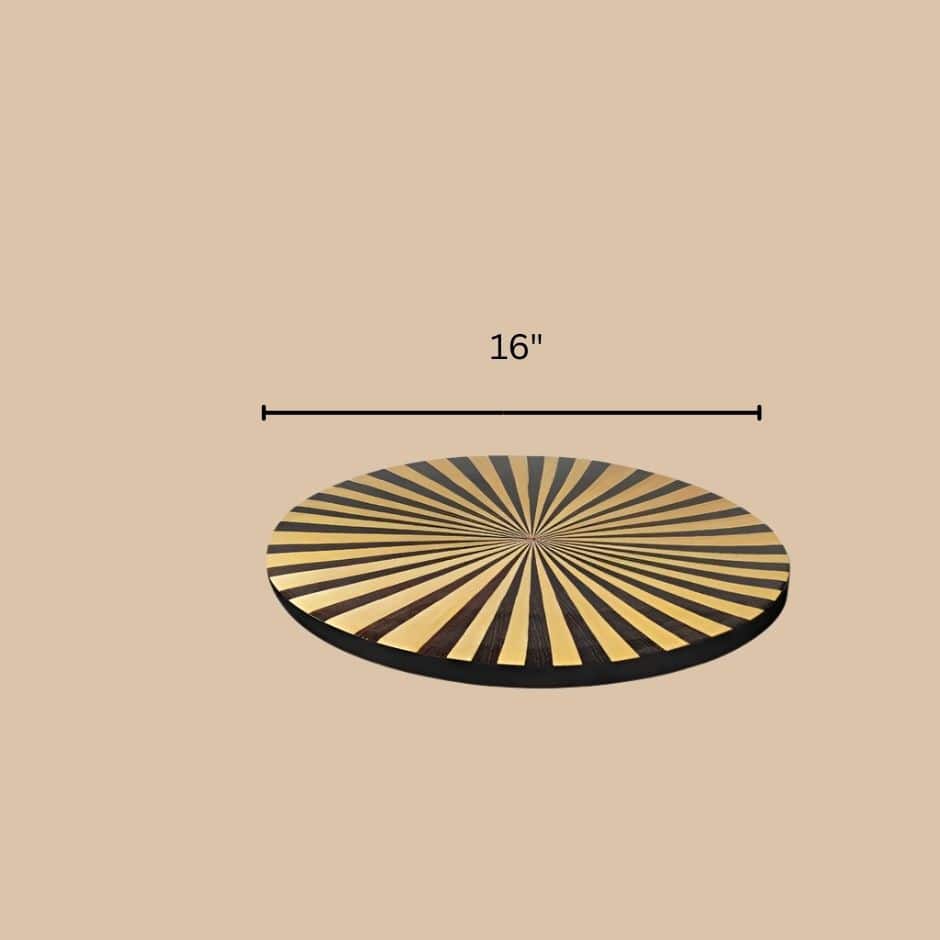 House Of Anantaa Platter & Bowl Yellow/Black Moana Serving Platter