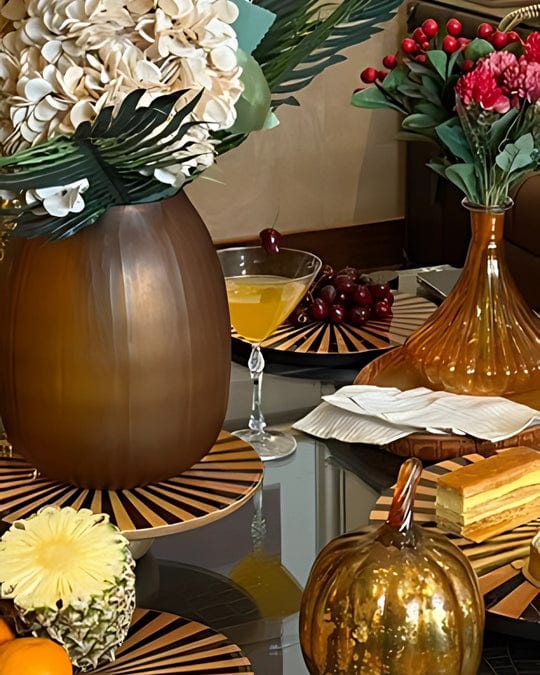 House Of Anantaa Platter & Bowl Yellow/Black Moana Serving Platter