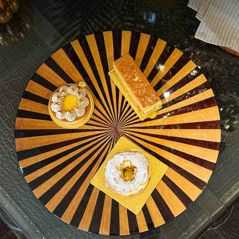 House Of Anantaa Platter & Bowl Yellow/Black Moana Serving Platter