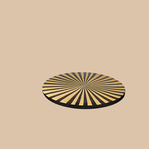 House Of Anantaa Platter & Bowl Yellow/Black Moana Serving Platter