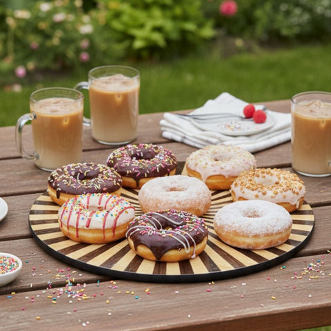 House Of Anantaa Platter & Bowl Yellow/Black Moana Serving Platter