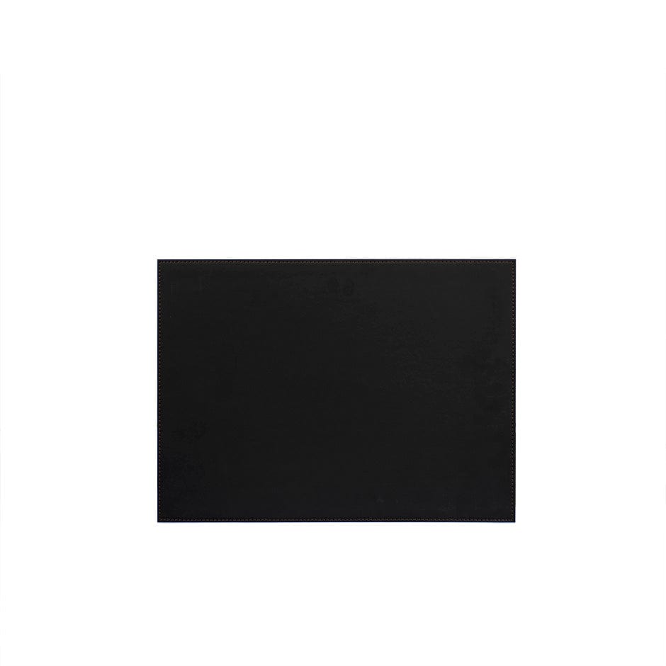 House Of Anantaa Table Mat & Napkin Black/Tan Reversible Leatherette Table Mat - Set of 4 (Black/Tan)