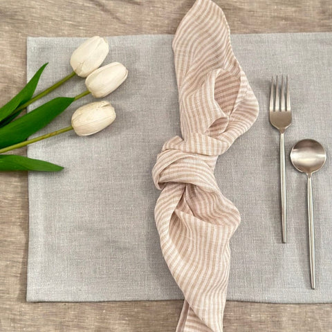 House Of Anantaa Table Mat & Napkin Chalk Blue Table Mat