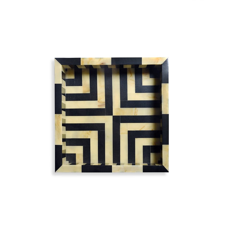 House Of Anantaa Tray Black/Cream/Gold Chrysus Tray