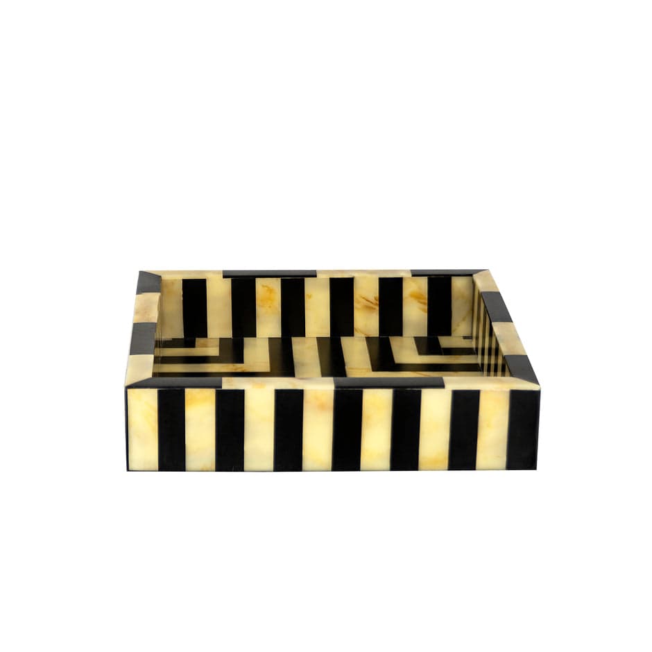 House Of Anantaa Tray Black/Cream/Gold Chrysus Tray