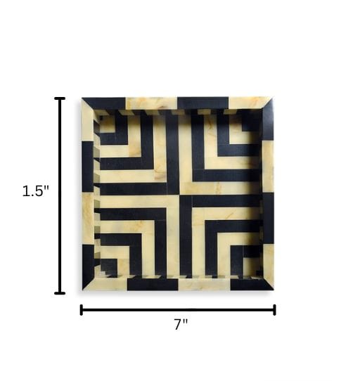 House Of Anantaa Tray Black/Cream/Gold Chrysus Tray