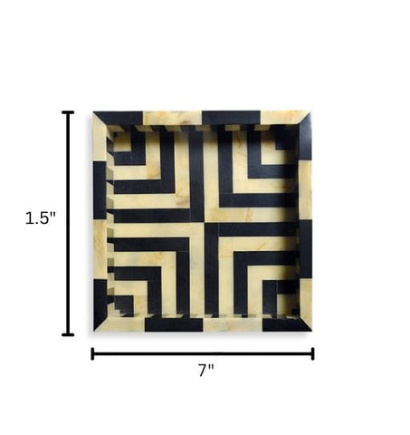 House Of Anantaa Tray Black/Cream/Gold Chrysus Tray