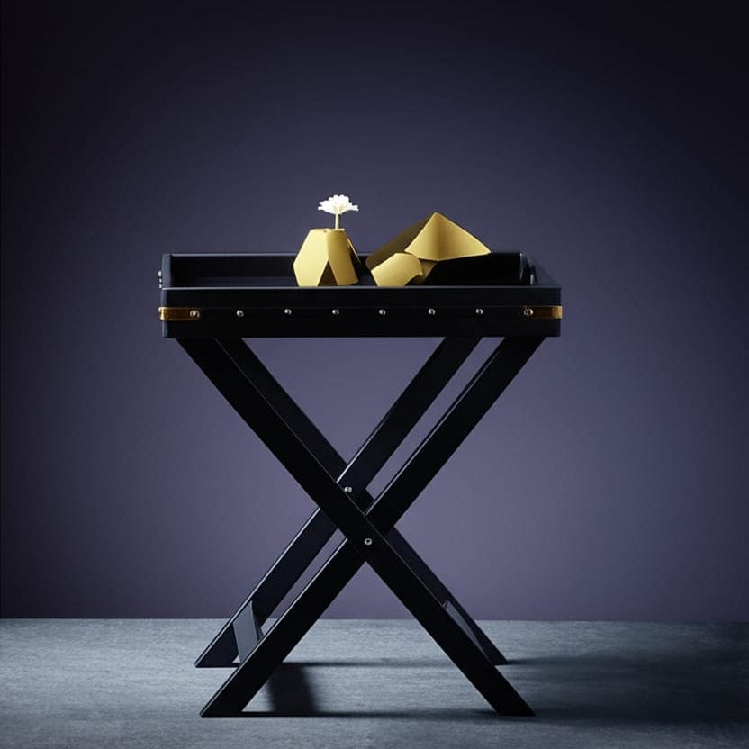 House Of Anantaa Tray Black Luxembourg Tray Table (Black)