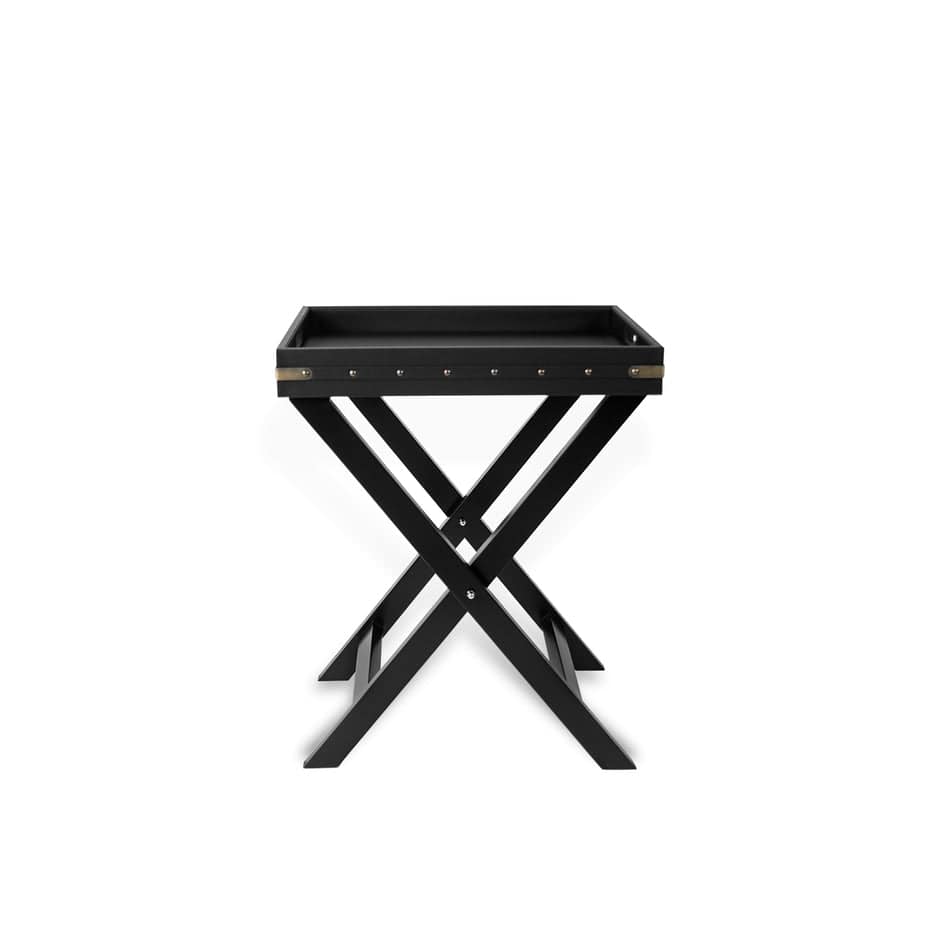House Of Anantaa Tray Black Luxembourg Tray Table (Black)