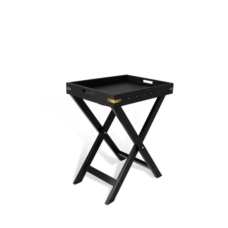 House Of Anantaa Tray Black Luxembourg Tray Table (Black)