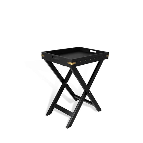 House Of Anantaa Tray Black Luxembourg Tray Table (Black)
