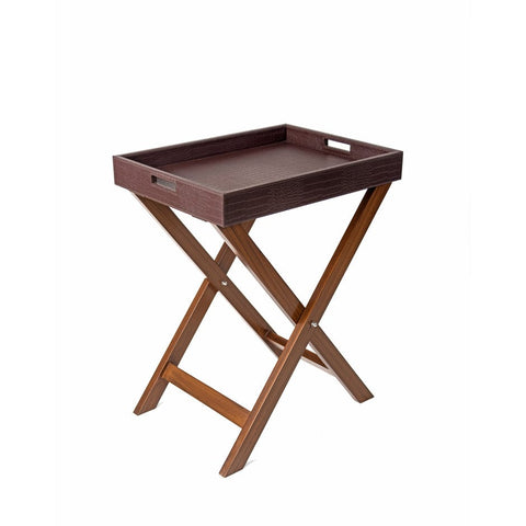 House Of Anantaa Tray Brown Luxembourg Butler Tray Table (Brown)